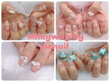 ミルキーウェイバイミーネイル 南堀江店(Milkyway by menail)の雰囲気（変形パールでわんこ作成パーツ！大人気デザイン♪バズり中！！）