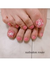 ネイルサロン ルート 二子玉川(nailsalon route)/フットネイルアート2本¥6500☆