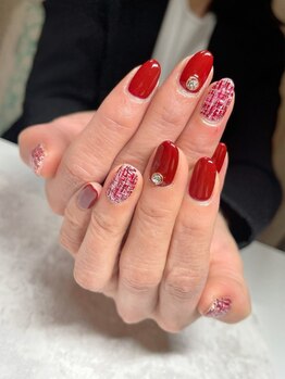 ウィズ ユー(with U produce by Megumi Ohara)/ポイントツイードネイル