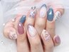 【他店オフ無料】持込OK★定額ジェルネイル４本アート110分6980円