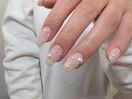 春レース×パールネイル