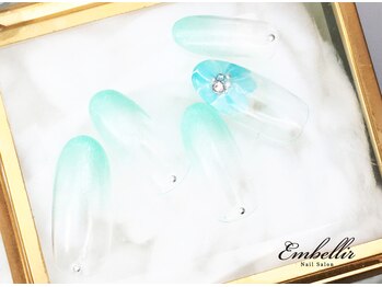 (551)先端フラワーネイル