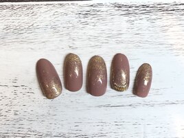 ワンカラー×ラメグラデーション