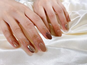 キキネイル たまプラーザ店(kikinail)/10月定額A ミラーネイル