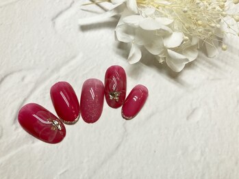 オリビアブルー(Olivia Blue)/たらし込みフラワーアート