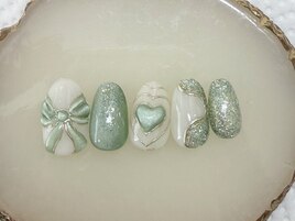 ハートマグネットネイル