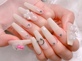 パーツネイル　リボン　シンプル