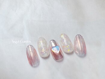 エンジェルガーデンネイル 池袋店(Angelgarden nail)/オーロラミラーバカラネイル