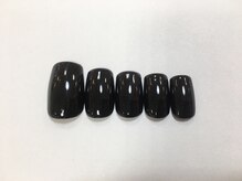 ワンカラージェルネイルショップ イオン新潟東店/ワンカラー　ブラック