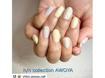 アオヤ(h/n collection AWOYA)/春のイエローネイル