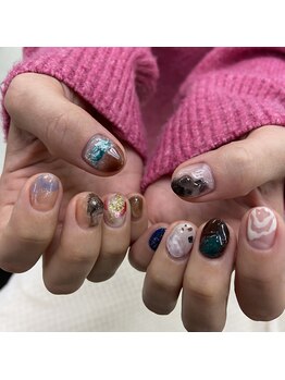 ネイルサロン エーナイン ザ ビッグ豊平店/持ち込みデザイン