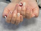 ガーリー韓国☆アート盛りネイル