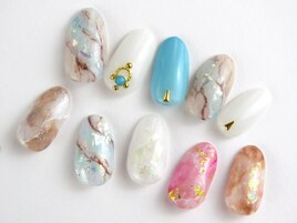 大人気☆色替えＯＫ大理石ネイル