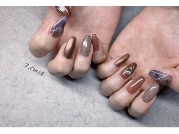 ナナネイル(7.Nail)/大理石ぽいニュアンス