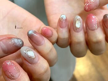 アイネイルズ 渋谷店(I nails)/ちゅるんフラワーネイル