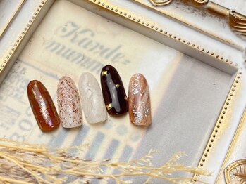 ネイルサロン&スクール ジーナ(GINA)/秋色ニュアンス×しずく