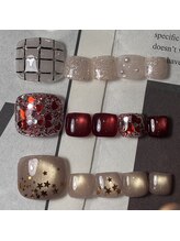 オッドジョブス ネイルアンドアイラッシュ 庚午店(odd jobs)/2月定額 フットデザイン