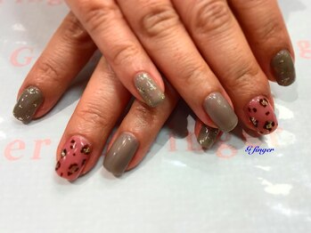 ジー フィンガー 千葉店(G)/ヒョウ柄ネイル