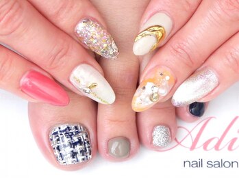 ネイルサロン アディーテ(nail salon Adite)の写真/定額コースを豊富にご用意♪500種類超のサンプルから選べ2回目以降もずっと同価格で通いやすい◎