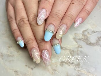 クリーク(CREEK)/ピンク水色ガーリーチェック