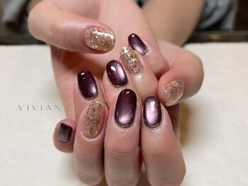 ヴィヴィアン ネイル(Vivian nail)/シンプル マグ ラメ