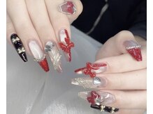 ハラ(Hara)/赤リボン　マグネット　ロング　