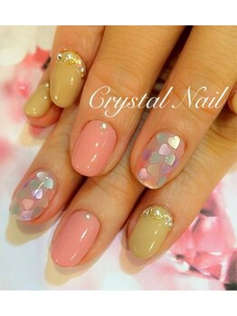 クリスタルネイル ボンベルタ橘店(CRYSTAL NAIL)/ハートネイル