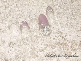 (1849)ビジューフレンチネイル