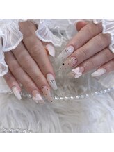 リンドネイル バイ モカ アンド ララ(Lind nail by moca and LaLa)/フレンチガーリーネイル