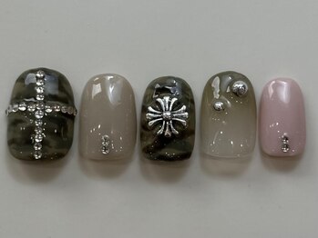 ネイルメゾン 天神店(NAIL MAISON)/迷彩柄y2k個性派クロム¥8000