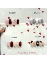 キューセブンネイルラウンジ 与野店(Q7 Nail Lounge)/バレンタインデザイン