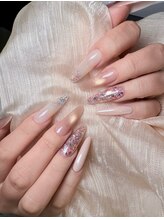 ニューネイル 池袋(NEW NAIL)/うるツヤ×ラメで大人かわいい