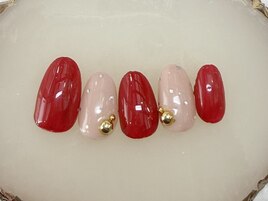 バレンタインネイル