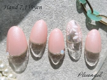 プラスネイル 池袋西口店(PLUS NAIL)/(3410)手描きフラワーネイル♪