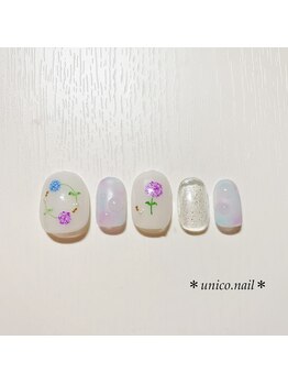 アトリエネイルウニコ (atelier nail unico)/紫陽花
