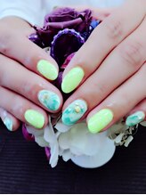 ネイルサロンアンドスクール ヴィタリティ(Vita-lity)/夏カラーマーブル