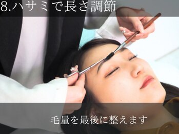 シーン スタジオ 池袋2号店(SSIN STUDIO)/８.ハサミで長さ調整