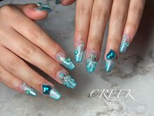 クリーク(CREEK)/シェルアートターコイズスカルプ