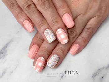 ネイルアトリエルカ(nail atelier LUCA)/M-183 春色リアルツイードネイル