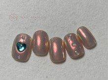 ネイルメゾン 梅田(NAIL MAISON)/オレンジポップオーロラハート