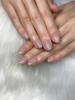サフィールネイルサフィールネイル(Saphir nail)/うる艶グレージュネイル