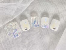 ジョアアンジェ 福島店(joieange)/フット　バカラネイル　シンプル