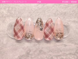 チェック×ゴールドラメ