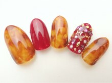 ネイルサロン ドレリッチ 大宮店(drerich)/【6990】べっ甲×ビジュー