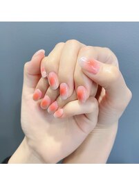 チークネイル＆マグネットグラデ