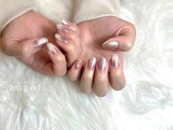 アンガット(angot.)/細フレンチマグネットネイル