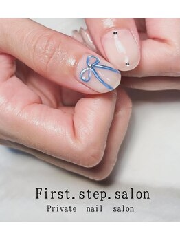 ファーストステップサロン(First.step.salon)/ぷっくりリボンネイル