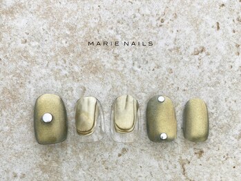 マリーネイルズ 表参道店(MARIE NAILS)/￥7700 くすみマグネット 1120b