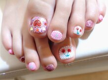 アミュリー ネイル アトリエ(Amury nail atelier)/ハート&チェリー♪フットネイル