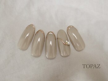 トパーズ 恵比寿(TOPAZ)/ミラー×パール［恵比寿ネイル］